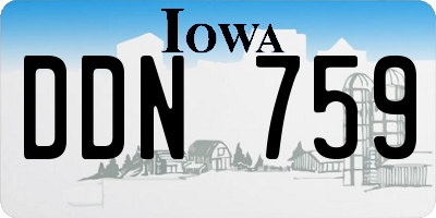 IA license plate DDN759