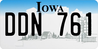 IA license plate DDN761