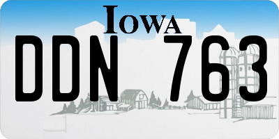 IA license plate DDN763