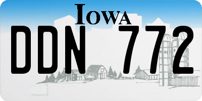 IA license plate DDN772