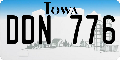 IA license plate DDN776