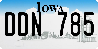 IA license plate DDN785