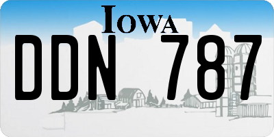 IA license plate DDN787