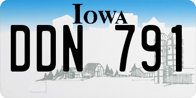 IA license plate DDN791