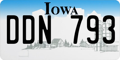 IA license plate DDN793