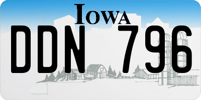 IA license plate DDN796