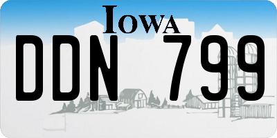 IA license plate DDN799