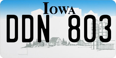 IA license plate DDN803