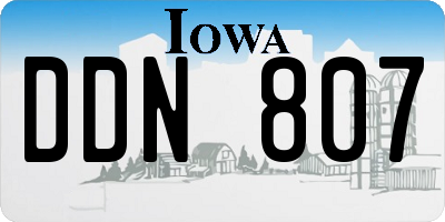 IA license plate DDN807