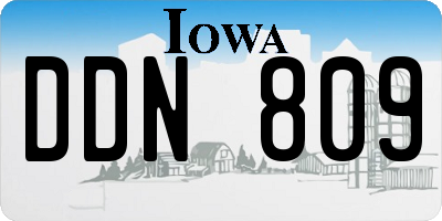 IA license plate DDN809