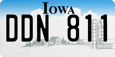 IA license plate DDN811