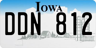 IA license plate DDN812
