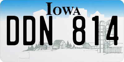 IA license plate DDN814