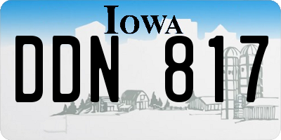 IA license plate DDN817