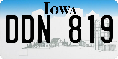 IA license plate DDN819