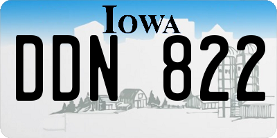 IA license plate DDN822