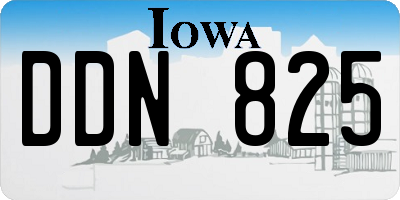 IA license plate DDN825