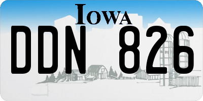 IA license plate DDN826