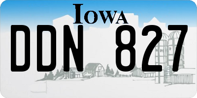 IA license plate DDN827