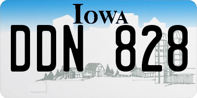 IA license plate DDN828
