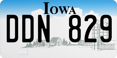 IA license plate DDN829