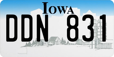 IA license plate DDN831
