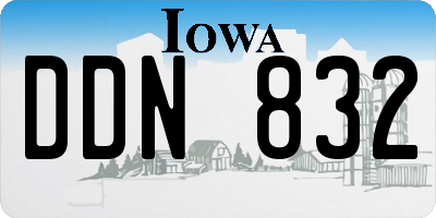 IA license plate DDN832