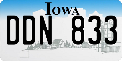 IA license plate DDN833