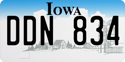 IA license plate DDN834