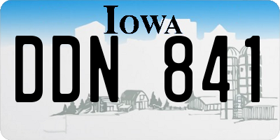 IA license plate DDN841