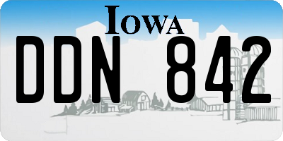 IA license plate DDN842