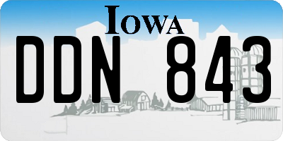 IA license plate DDN843