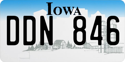 IA license plate DDN846