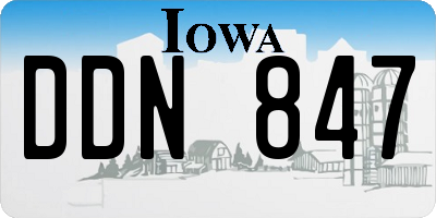 IA license plate DDN847