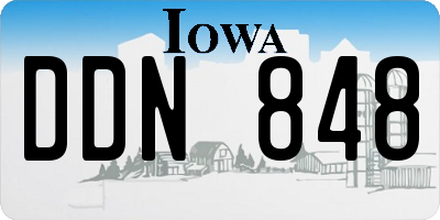 IA license plate DDN848
