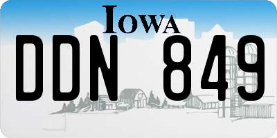 IA license plate DDN849