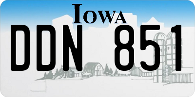 IA license plate DDN851
