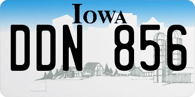 IA license plate DDN856