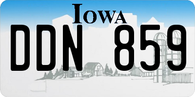 IA license plate DDN859