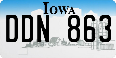 IA license plate DDN863