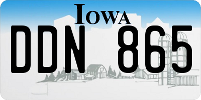 IA license plate DDN865