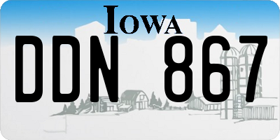 IA license plate DDN867