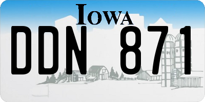 IA license plate DDN871