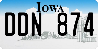 IA license plate DDN874