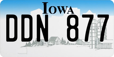 IA license plate DDN877