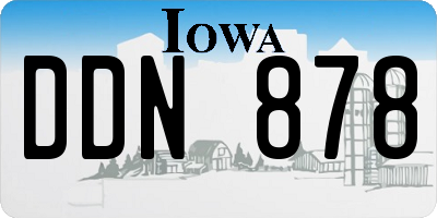 IA license plate DDN878
