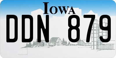 IA license plate DDN879