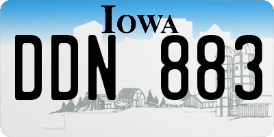 IA license plate DDN883