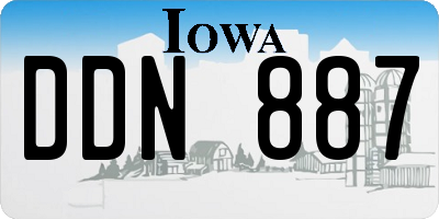 IA license plate DDN887