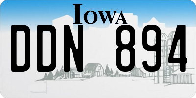 IA license plate DDN894